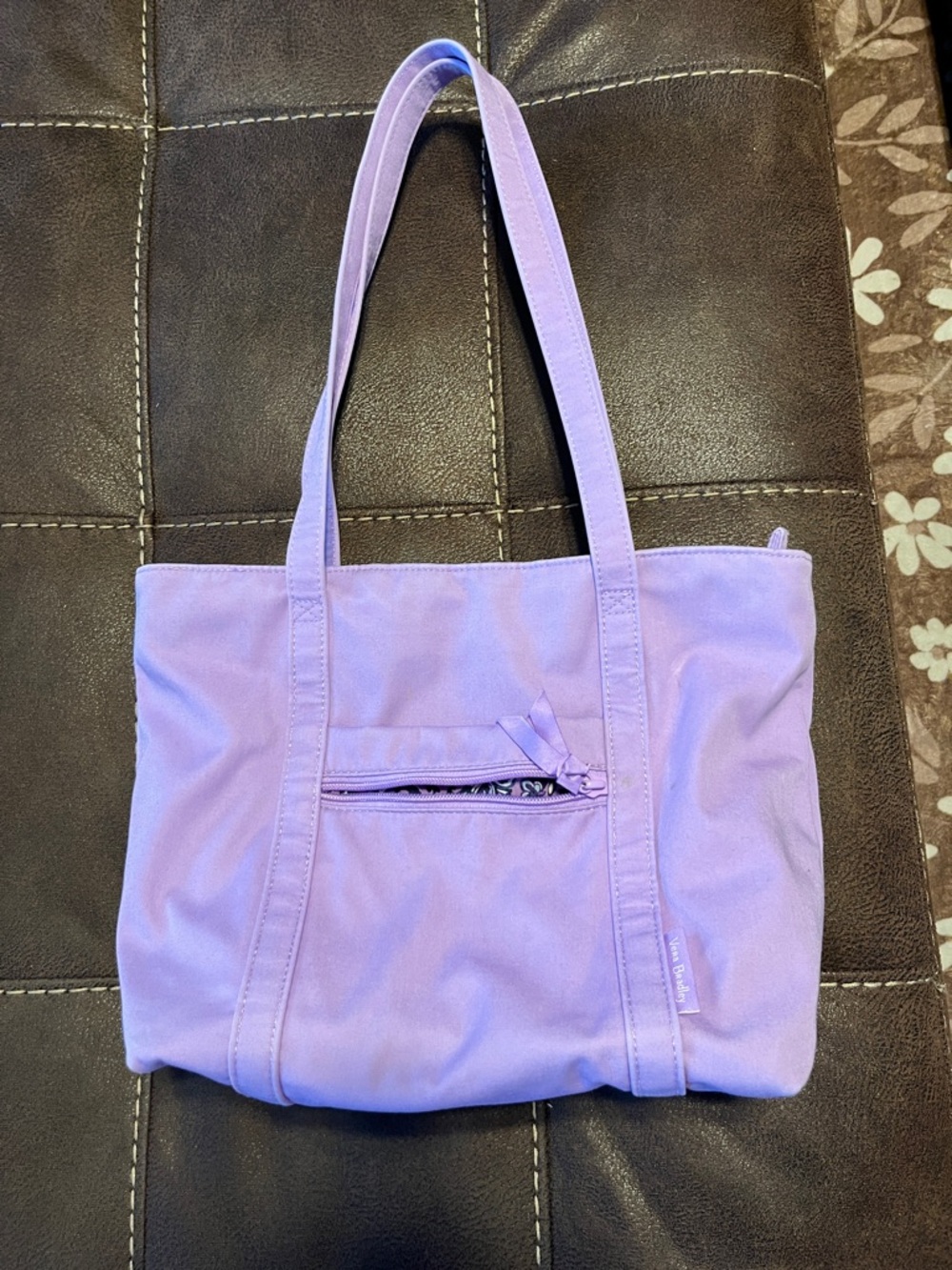 Vera Bradley Lavender Zip-Front Everyday Tote